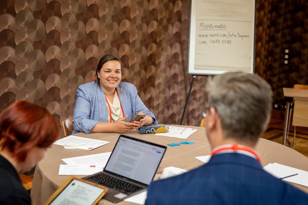 Photo of Heike Wendt during the IYSE Assembly Days in Paris.