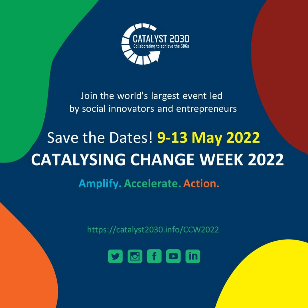 Save the date image for Catalyst 2030's Catalysing Change Week event.